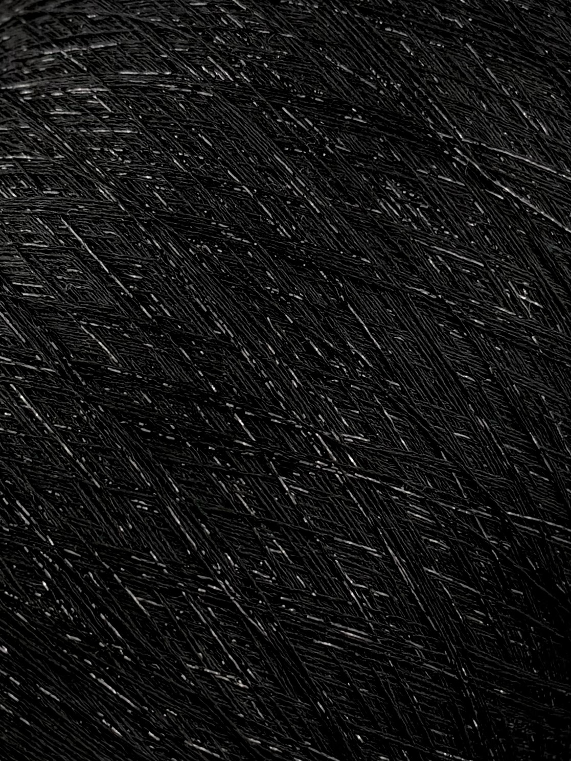 Industria Italiana Filati Art. Frizzante Nm 35 – Fantasiegarn aus Viskose und Lurex col. Schwarz 2066